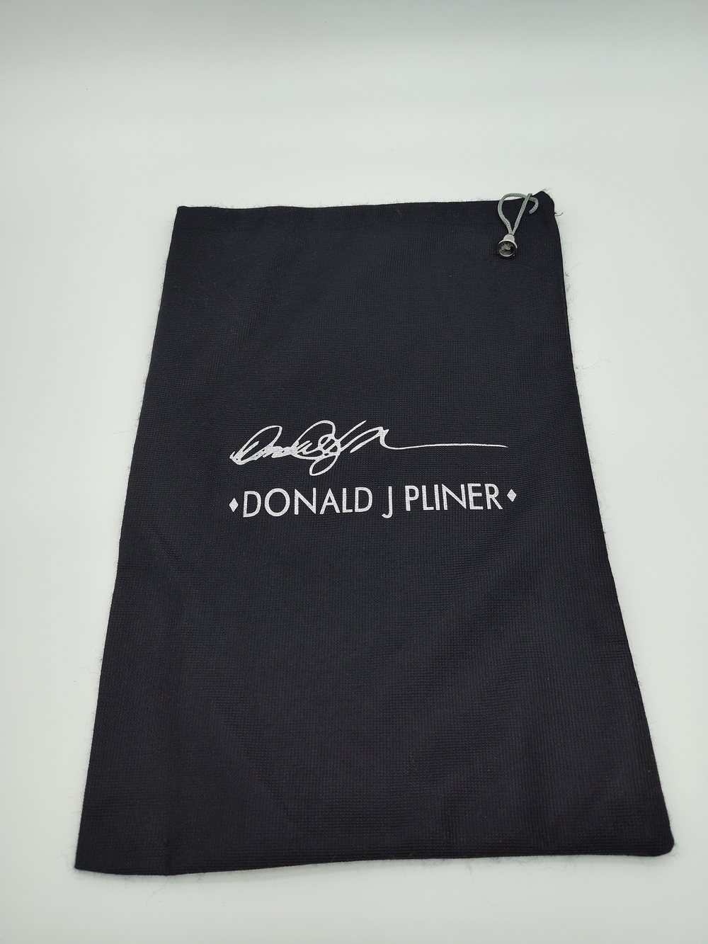 DONALD J PLINER Black Drawstring Dust Bag Shoe Storage Travel Pouch EUC